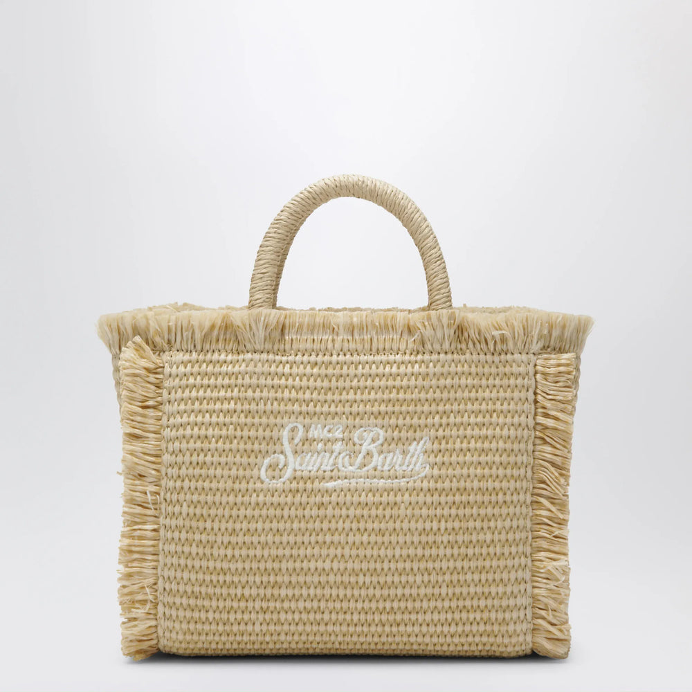 MC2 Saint Barth - Small Colette bag in straw-effect fabric with beads Brand Apparel & Accessories TU