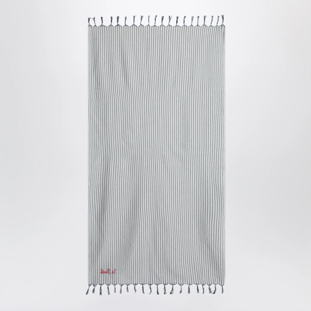 MC2 Saint Barth - Striped beach towel with embroidered logo Brand Apparel &amp; Accessories TU