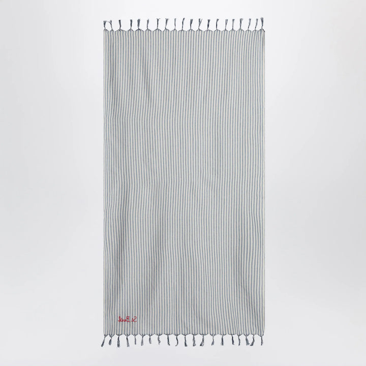 MC2 Saint Barth - Striped beach towel with embroidered logo Brand Apparel &amp; Accessories TU