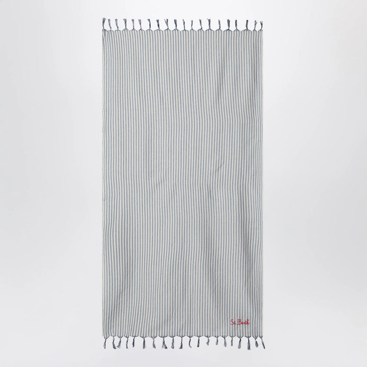 MC2 Saint Barth - Striped beach towel with embroidered logo Brand Apparel &amp; Accessories TU
