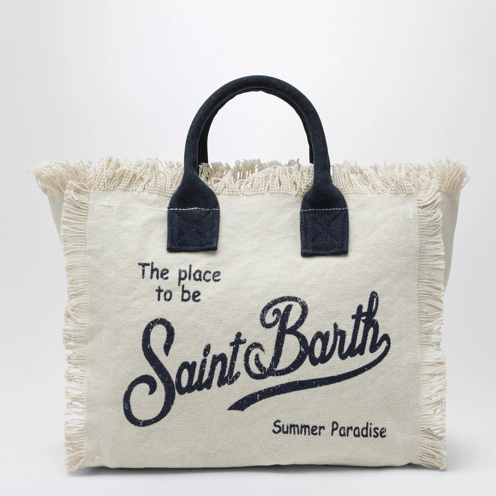 MC2 Saint Barth - White/blue Colette cotton bag Brand Apparel & Accessories TU