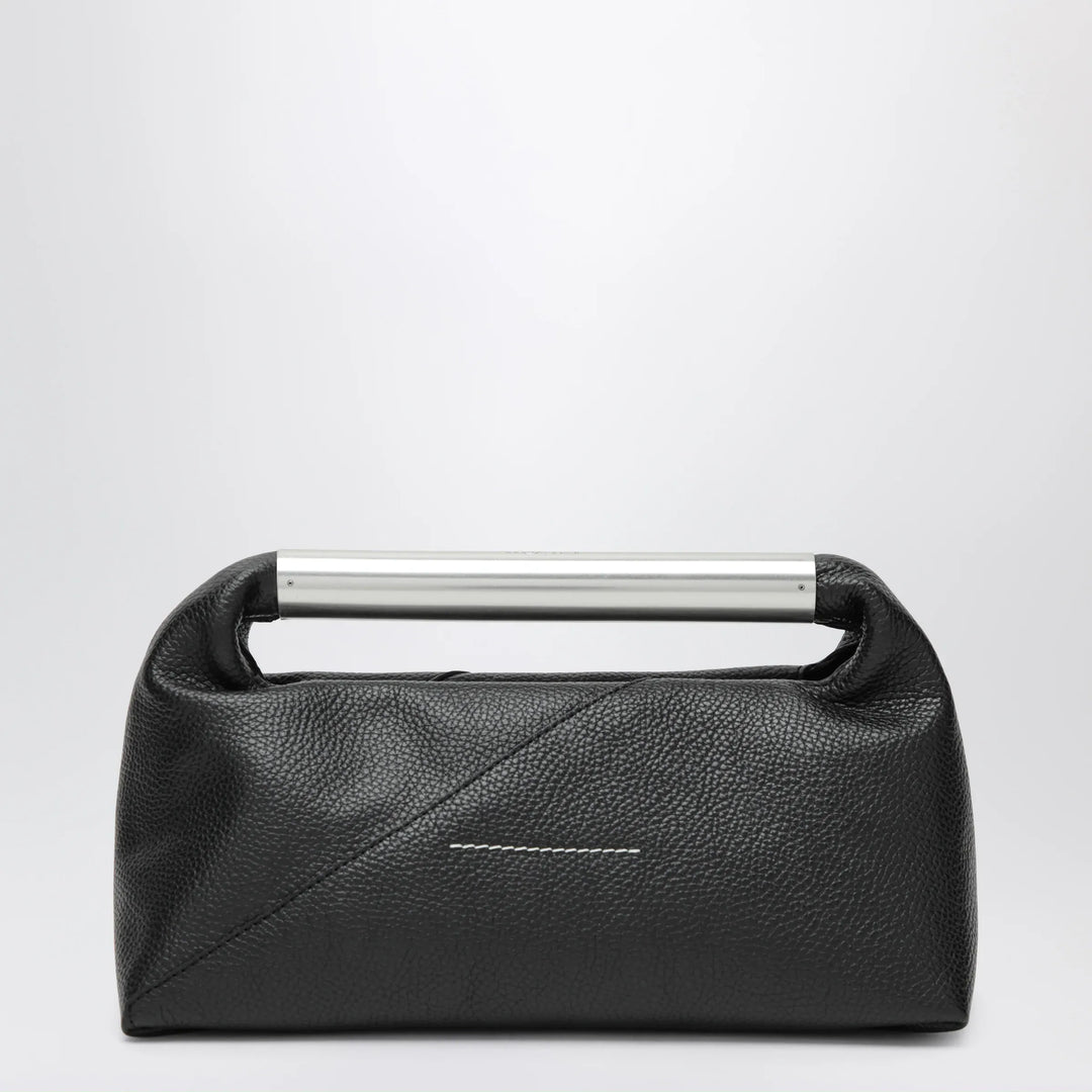 MM6 Maison Margiela - Japanese Jewel Handle handbag in grained calf leather, black Brand Apparel &amp; Accessories TU