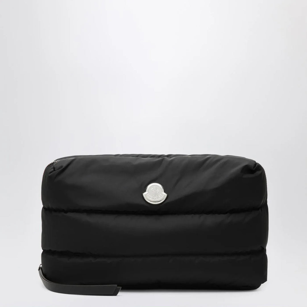 Moncler - Caradoc beauty case in quilted black nylon Brand Apparel &amp; Accessories TU