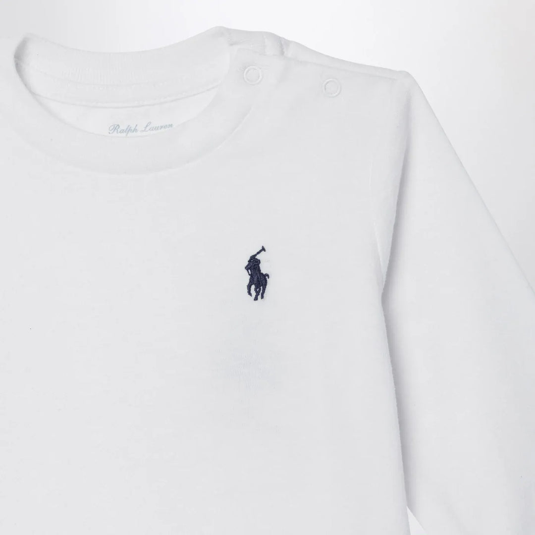 Polo Ralph Lauren - White cotton jersey with logo Brand Apparel &amp; Accessories