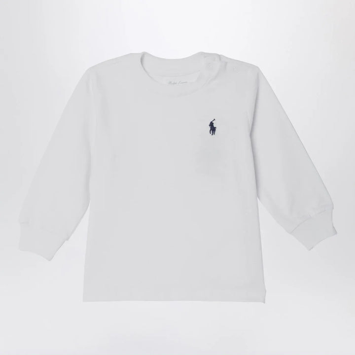Polo Ralph Lauren - White cotton jersey with logo Brand Apparel &amp; Accessories 3M