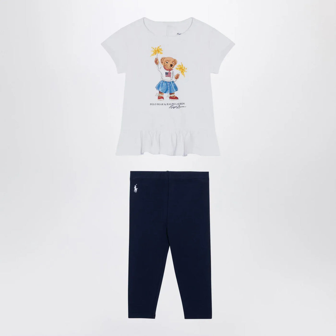 Polo Ralph Lauren - White/navy blue cotton two-piece set with print Brand Apparel &amp; Accessories 6