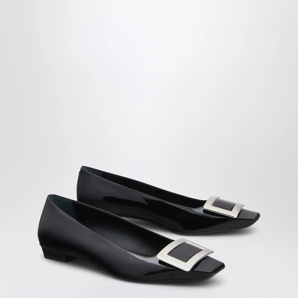 ROGER VIVIER - Belle Vivier black patent leather ballet flats Brand Apparel & Accessories