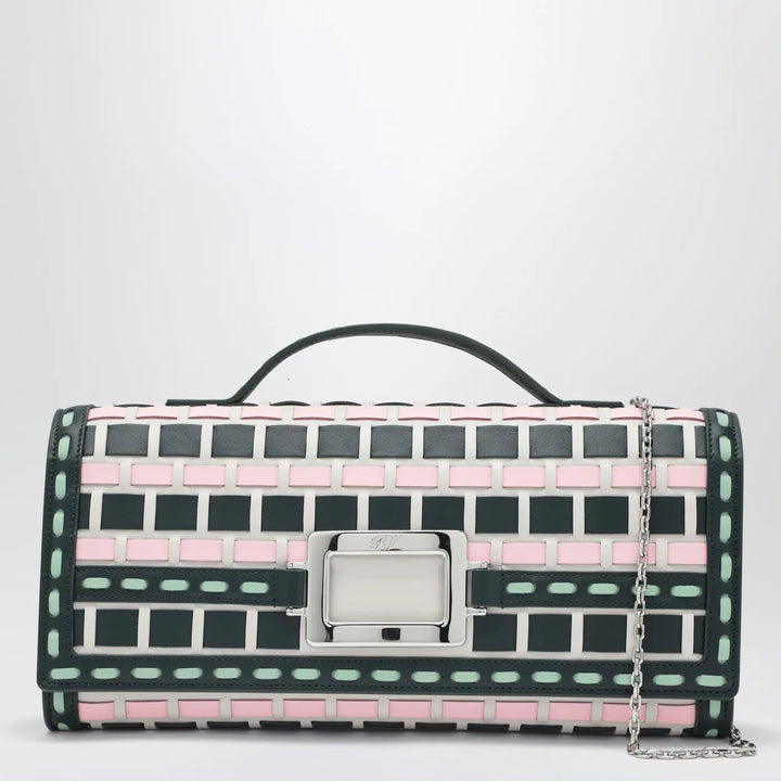 ROGER VIVIER - Belle Vivier ice/pink/navy blue clutch bag Brand Apparel &amp; Accessories TU