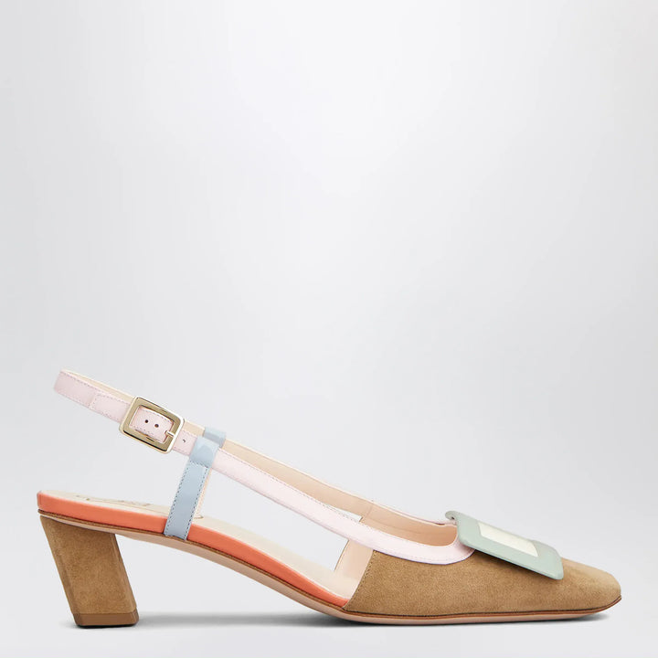 ROGER VIVIER - Belle Vivier multicoloured suede slingback Brand Apparel &amp; Accessories 36 IT