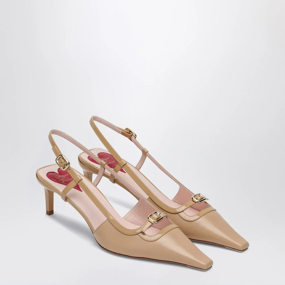 ROGER VIVIER - Desert leather décolletés Slingback Viv&