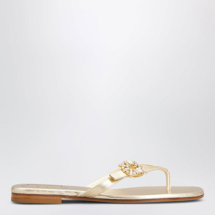 Apparel &amp; Accessories ROGER VIVIER - Gold metallic nappa leather slip-on Brand