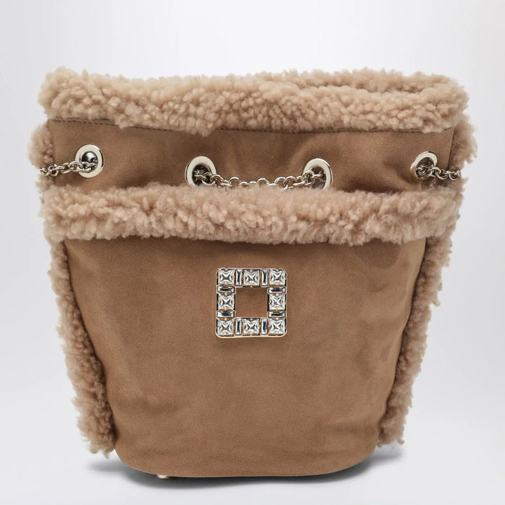 ROGER VIVIER - Très Vivier backpack in suede and shearling Brand Apparel &amp; Accessories TU