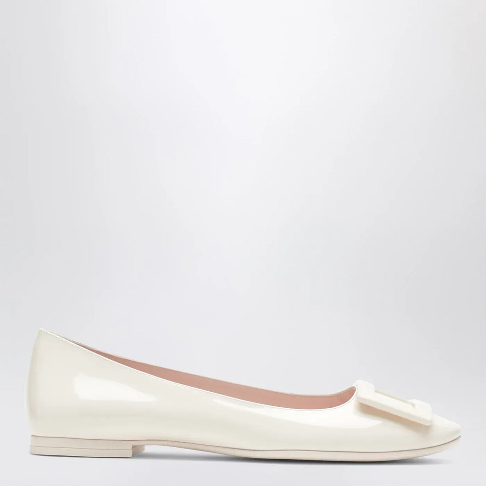 ROGER VIVIER - U Look ballet flats in ivory patent leather Brand Apparel & Accessories 37 IT