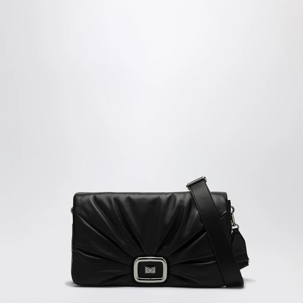ROGER VIVIER - Viv' Choc Large black leather bag Brand Apparel & Accessories TU