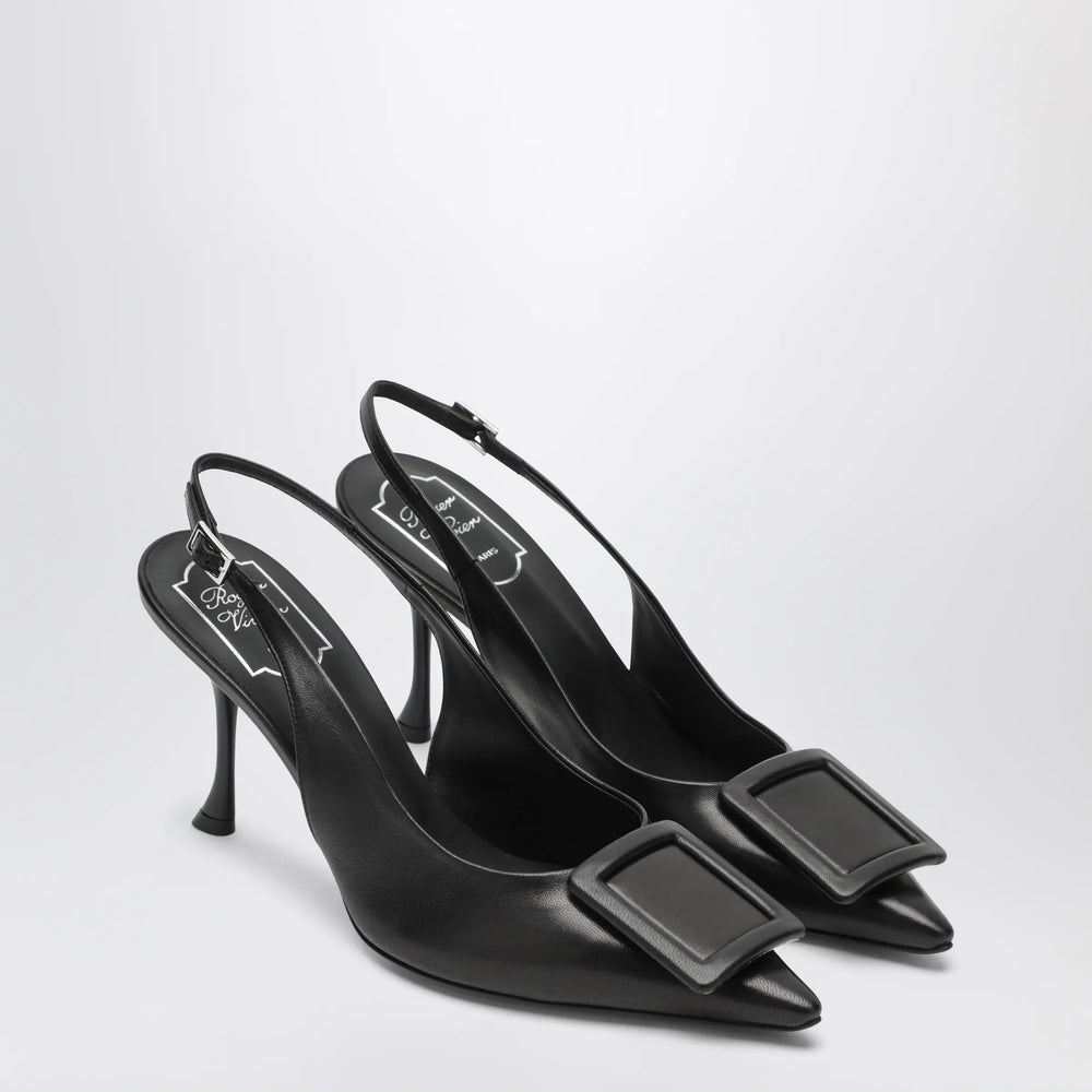 ROGER VIVIER - Viv in the City' nappa leather slingbacks black Brand Apparel & Accessories