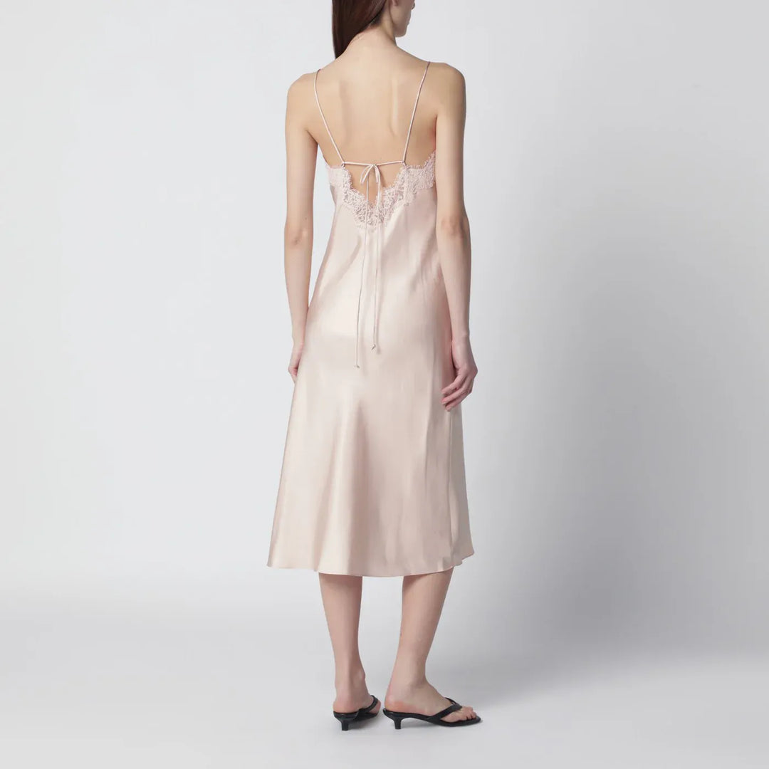 Róhe - Light pink silk slip dress with lace Brand Apparel &amp; Accessories