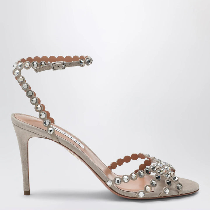 Aquazzura - Tequila crystal-embellished suede sandals Brand Apparel &amp; Accessories > Shoes