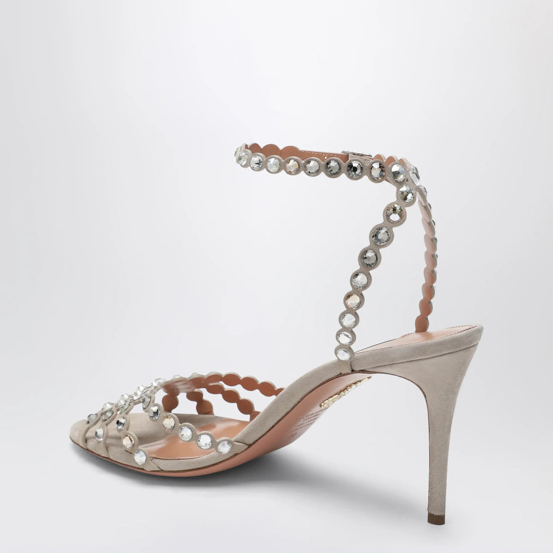 Aquazzura - Tequila crystal-embellished suede sandals Brand Apparel &amp; Accessories > Shoes