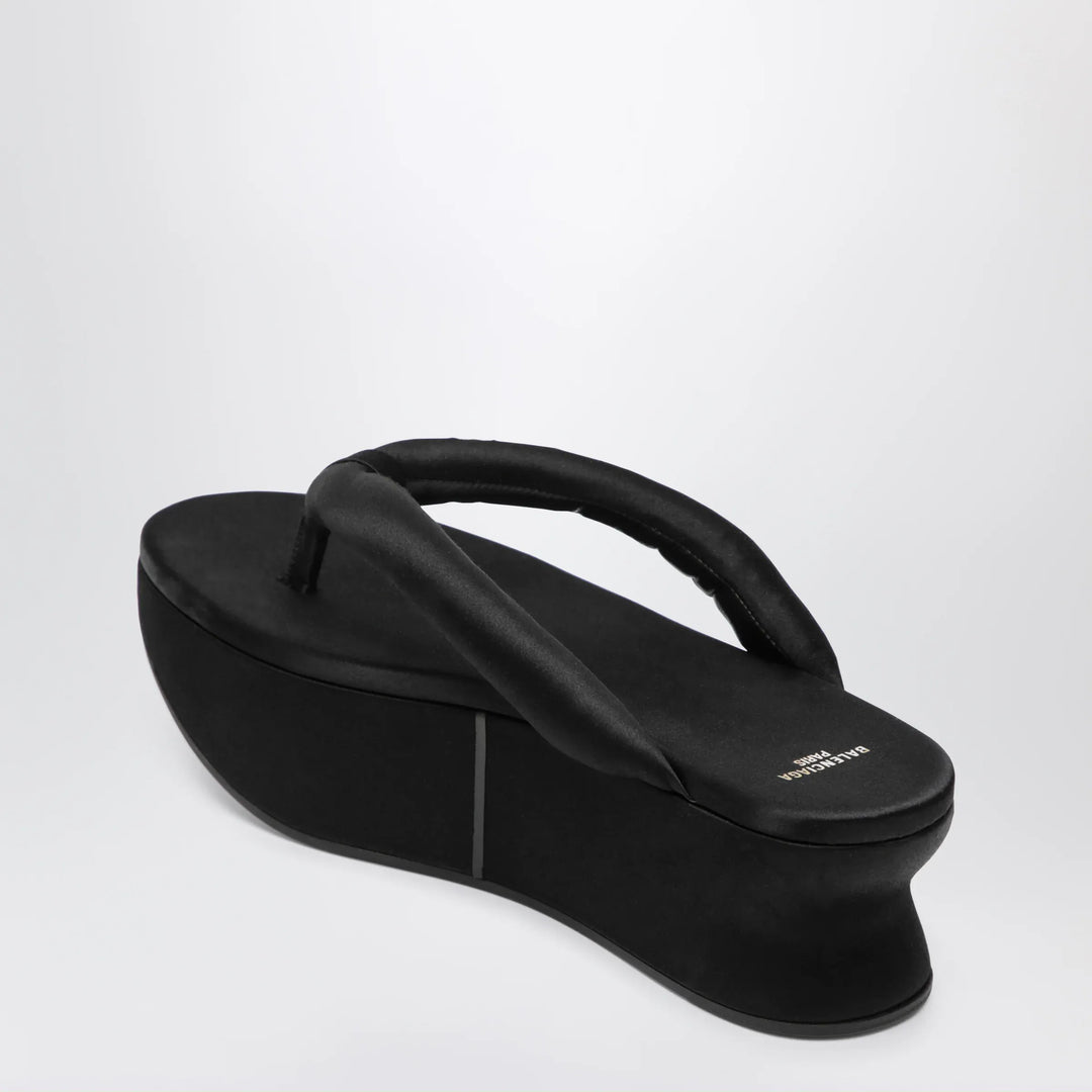Balenciaga - Gaeta thong sandals in satin, black Brand Apparel &amp; Accessories > Shoes