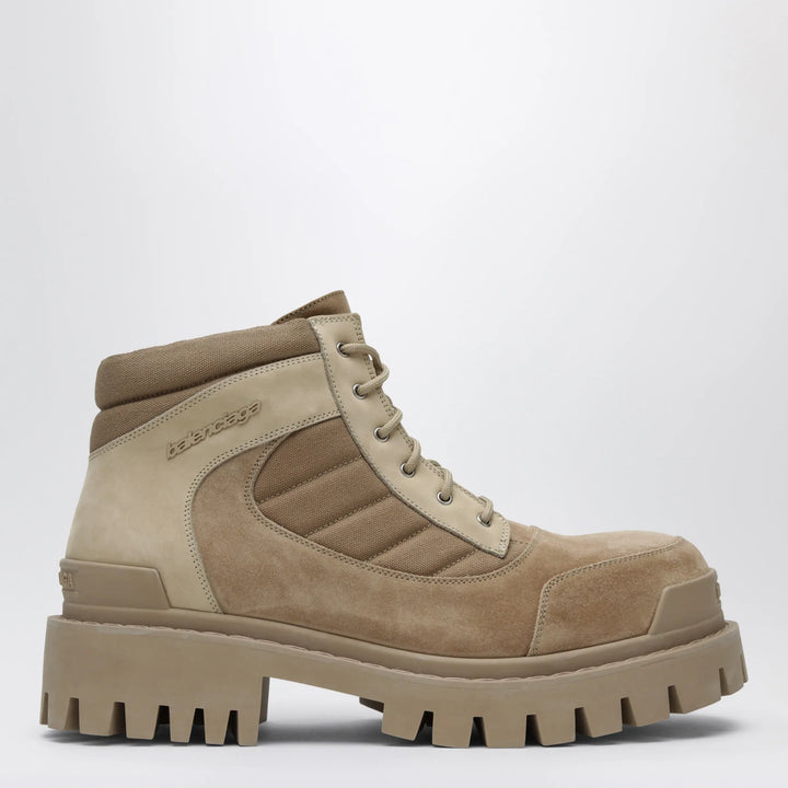Balenciaga - Sand-colored nubuck Combat Strike boots Brand Apparel &amp; Accessories > Shoes 41 IT