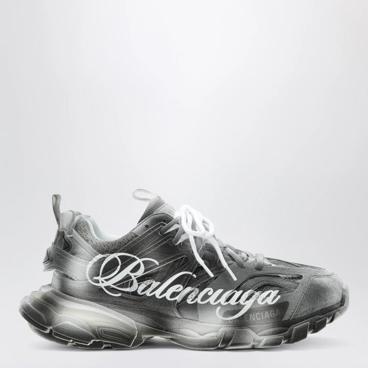 Balenciaga - Track Stencil Logo sneakers in black/white Brand Apparel &amp; Accessories > Shoes