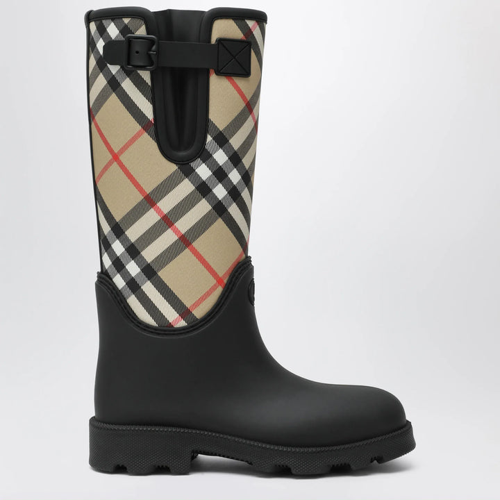 Burberry - Tall black Marsh Stamp rubber boots Brand Apparel &amp; Accessories > Shoes 36 IT