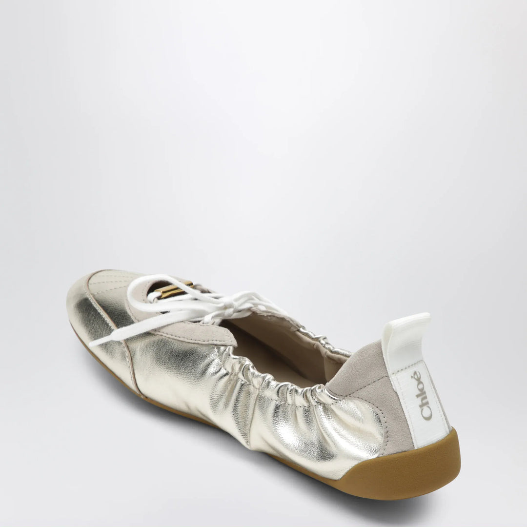 Chloé - Chloé Kick ballet sneakers in metallic nappa leather Brand Apparel &amp; Accessories > Shoes