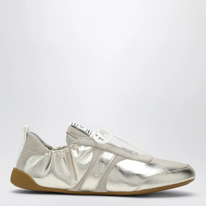 Chloé - Chloé Kick Sneakers in Palladium Metallic Finish Brand Apparel &amp; Accessories > Shoes