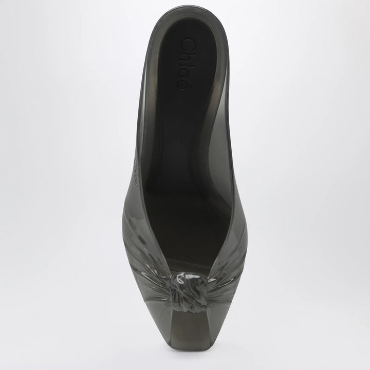 Chloé - Jelly clog mules in transparent TPU, grey Brand Apparel &amp; Accessories > Shoes