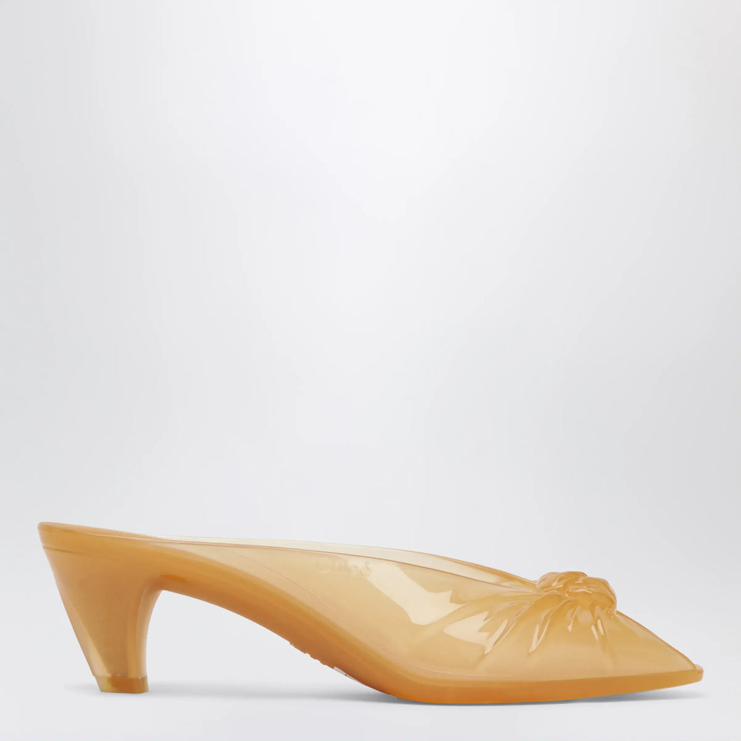 Chloé - Jelly mules with bow in orange TPU Brand Apparel &amp; Accessories > Shoes 37 IT