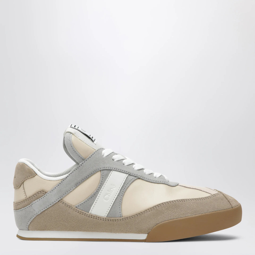 Chloé - Kick sneakers in leather and suede in dove grey Brand Apparel &amp; Accessories > Shoes