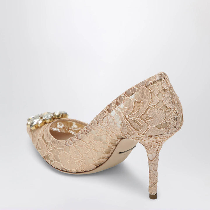 Dolce&amp;Gabbana - Bellucci pumps in Taormina lace with crystals, apricot Brand Apparel &amp; Accessories > Shoes