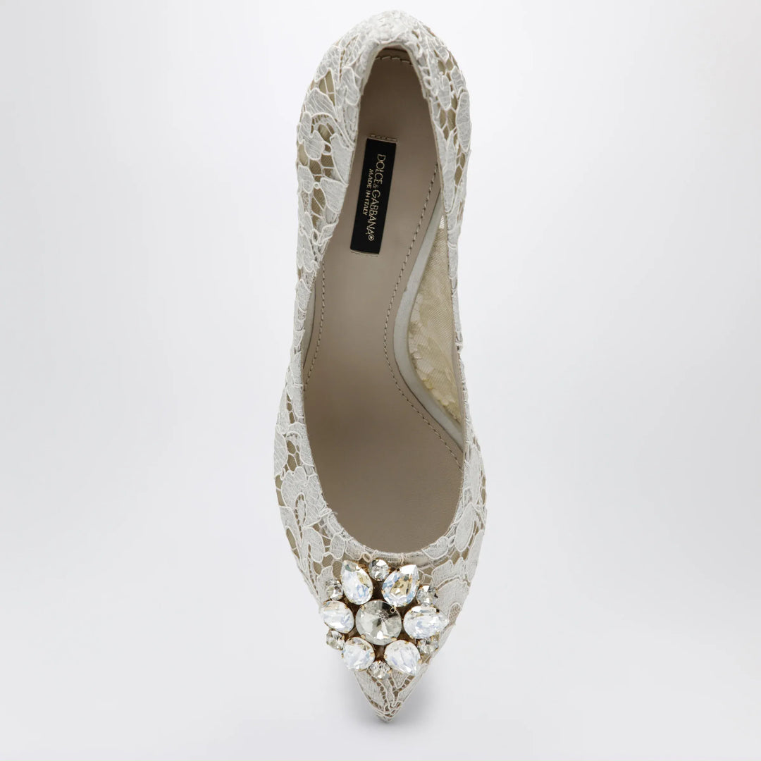 Dolce&amp;Gabbana - Bellucci Taormina lace pumps with crystals in ice Brand Apparel &amp; Accessories > Shoes