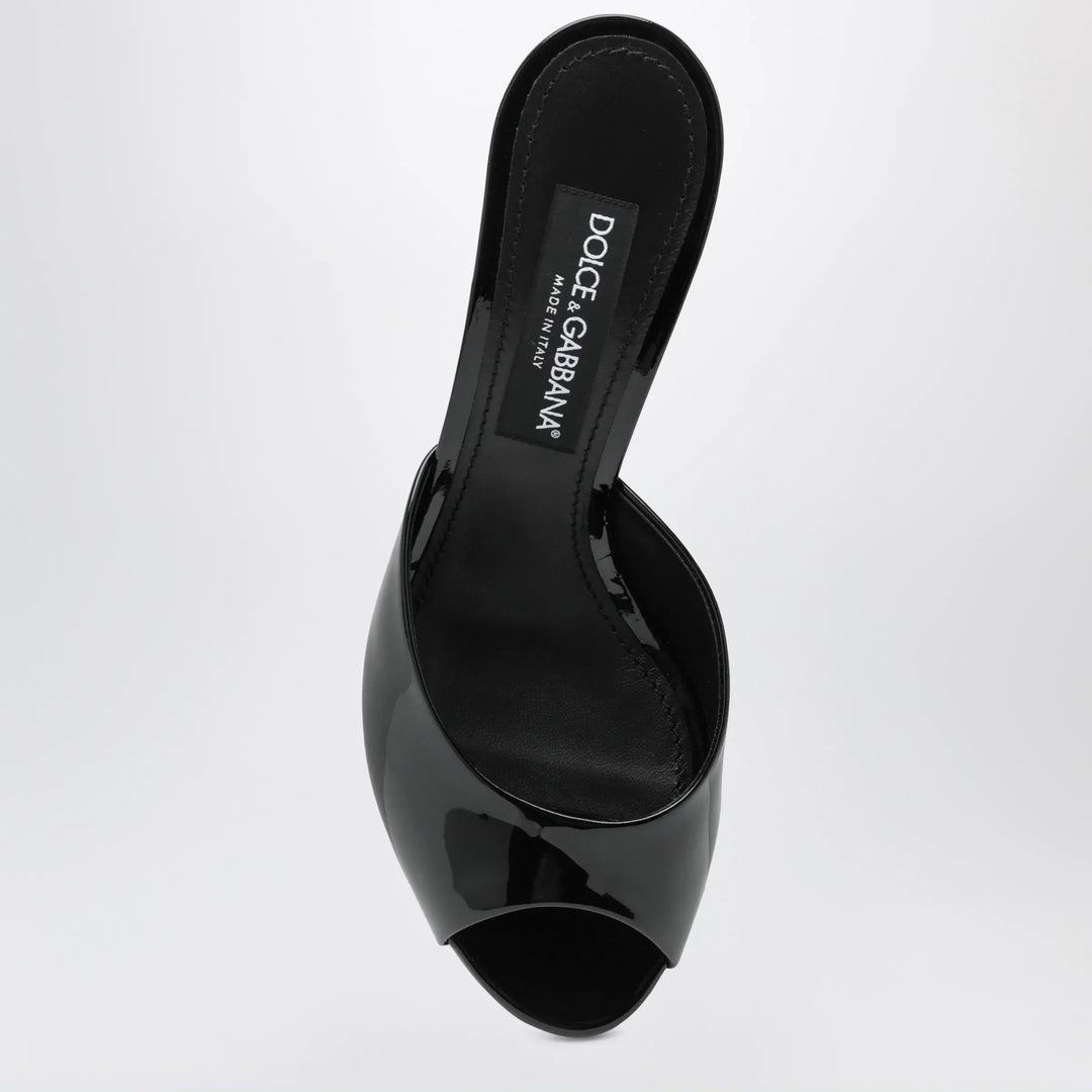 Dolce&amp;Gabbana - Black Keira patent mules Brand Apparel &amp; Accessories > Shoes