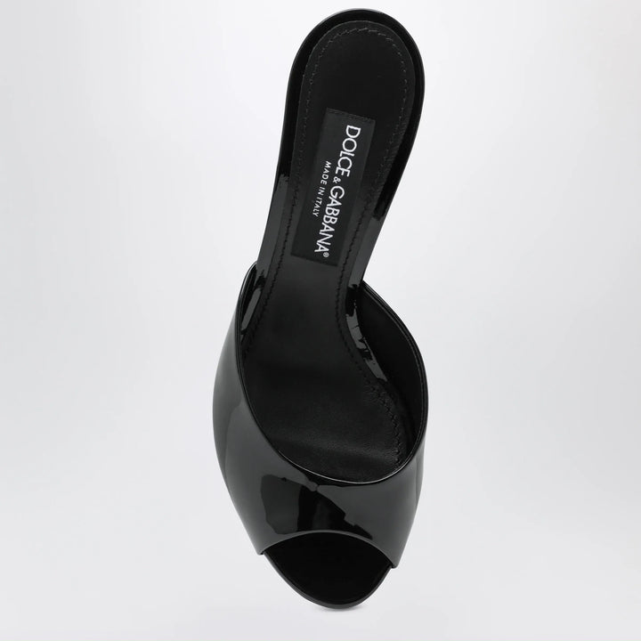 Dolce&amp;Gabbana - Black Keira patent mules Brand Apparel &amp; Accessories > Shoes