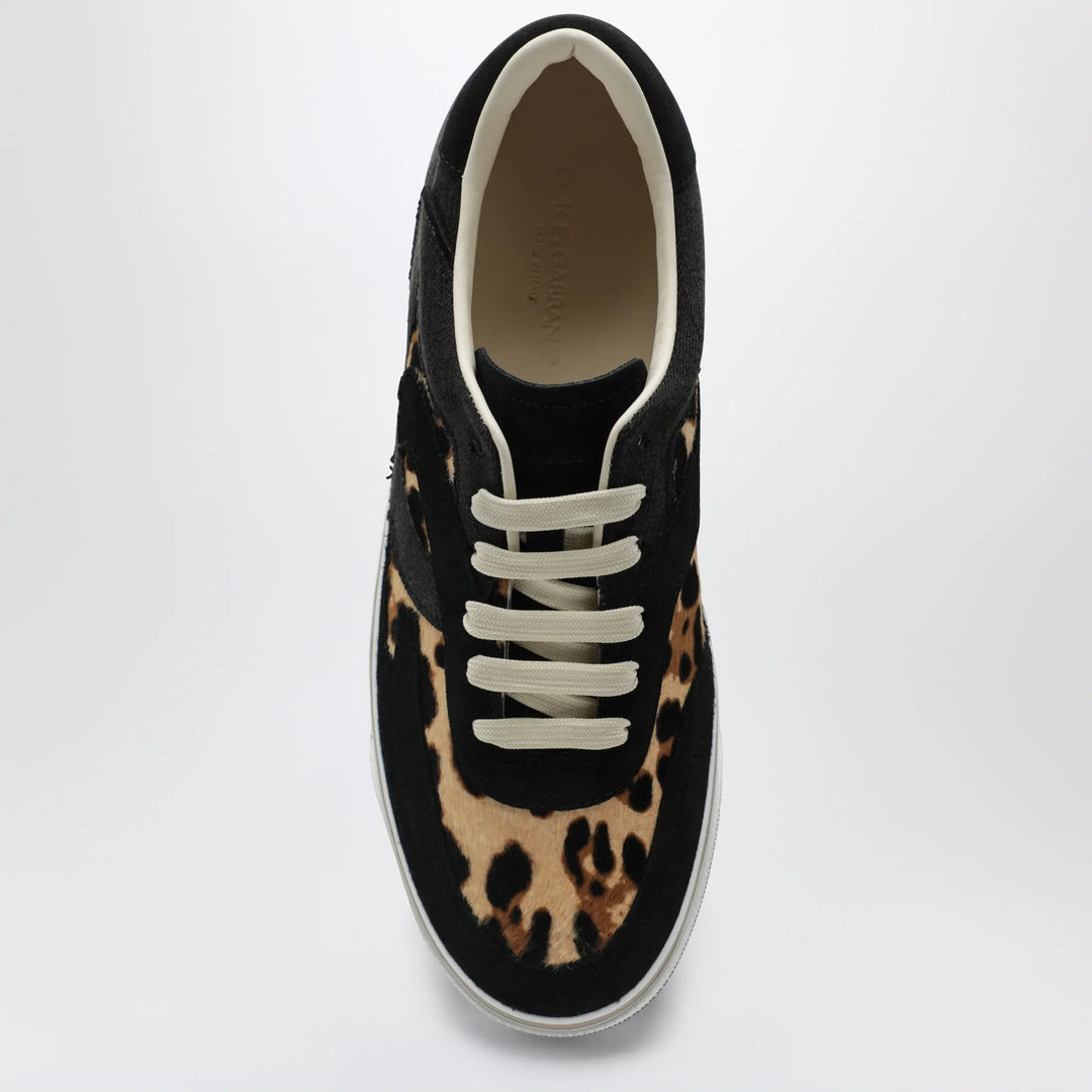 Dolce&amp;Gabbana - DG Sailing Sneakers in pony hair with leopard print Brand Apparel &amp; Accessories > Shoes 43 IT