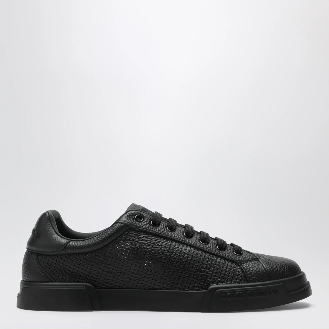 Dolce&amp;Gabbana - Portofino Light Strobel Sneakers in black leather Brand Apparel &amp; Accessories > Shoes 43 IT