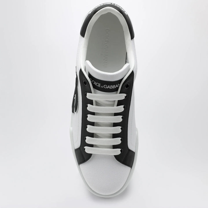 Dolce&amp;Gabbana - Portofino Light Strobel Sneakers in canvas and white/black leather Brand Apparel &amp; Accessories > Shoes