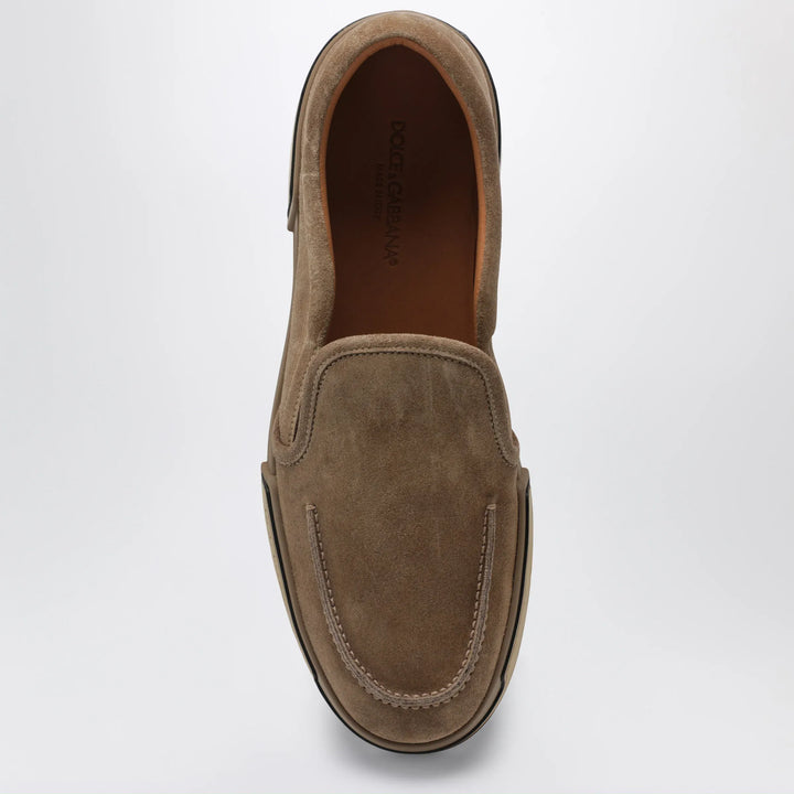 Dolce&amp;Gabbana - Portofino Yacht suede slip-on sneakers in cognac Brand Apparel &amp; Accessories > Shoes