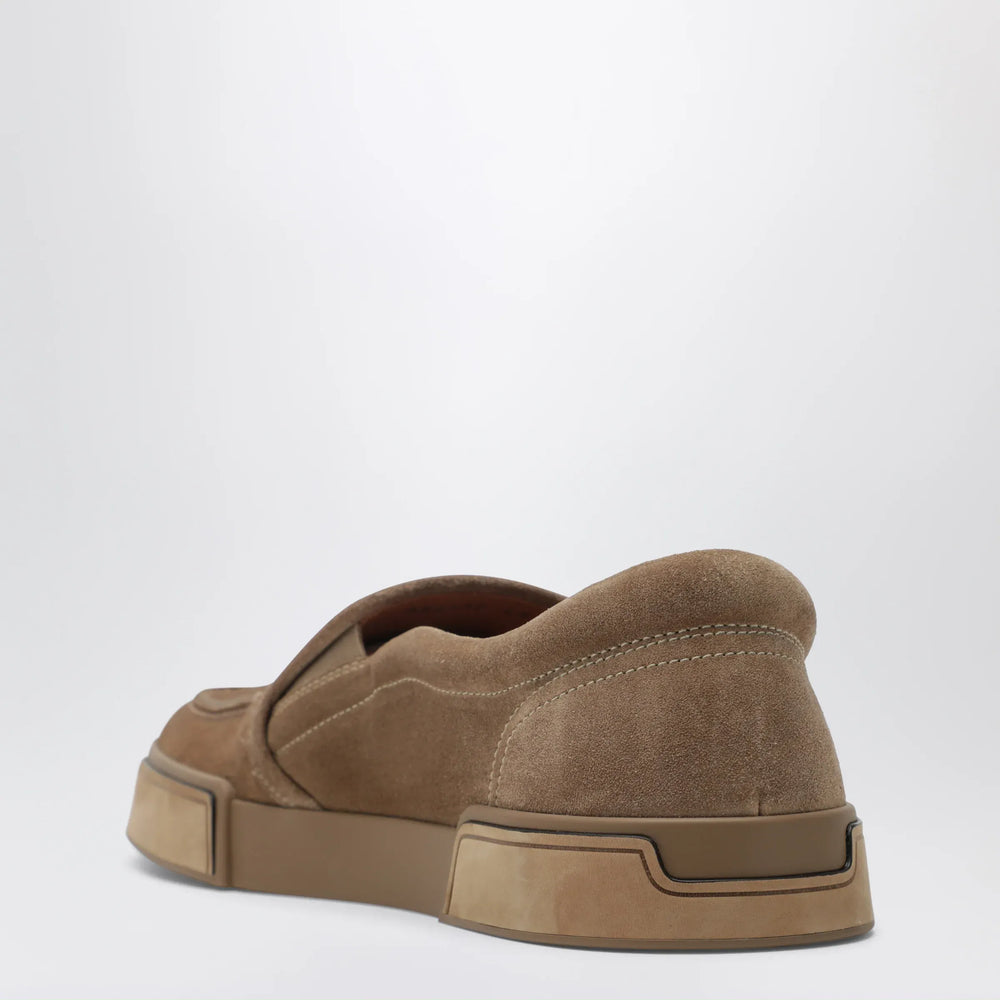 Dolce&Gabbana - Portofino Yacht suede slip-on sneakers in cognac Brand Apparel & Accessories > Shoes