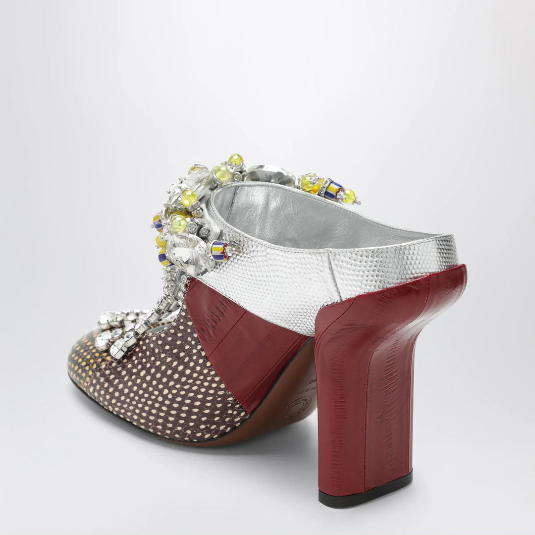 Dries Van Noten - Patchwork leather mules with decoration Brand Apparel &amp; Accessories > Shoes 37 IT
