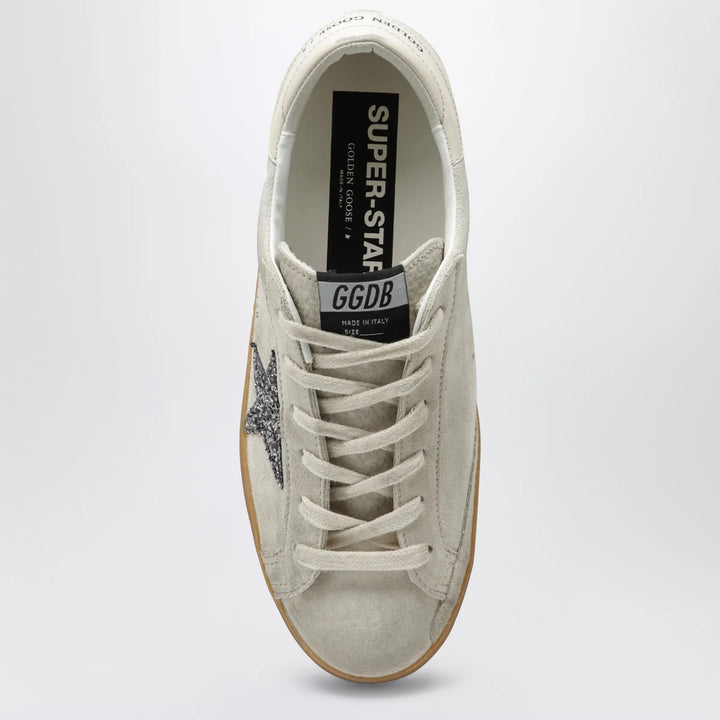 Golden Goose - Golden Goose Super-Star sneakers in pearl with glitter star Brand Apparel &amp; Accessories > Shoes
