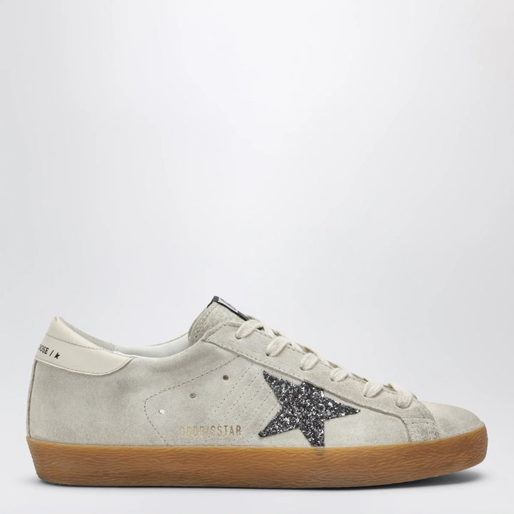 Golden Goose - Golden Goose Super-Star sneakers in pearl with glitter star Brand Apparel &amp; Accessories > Shoes