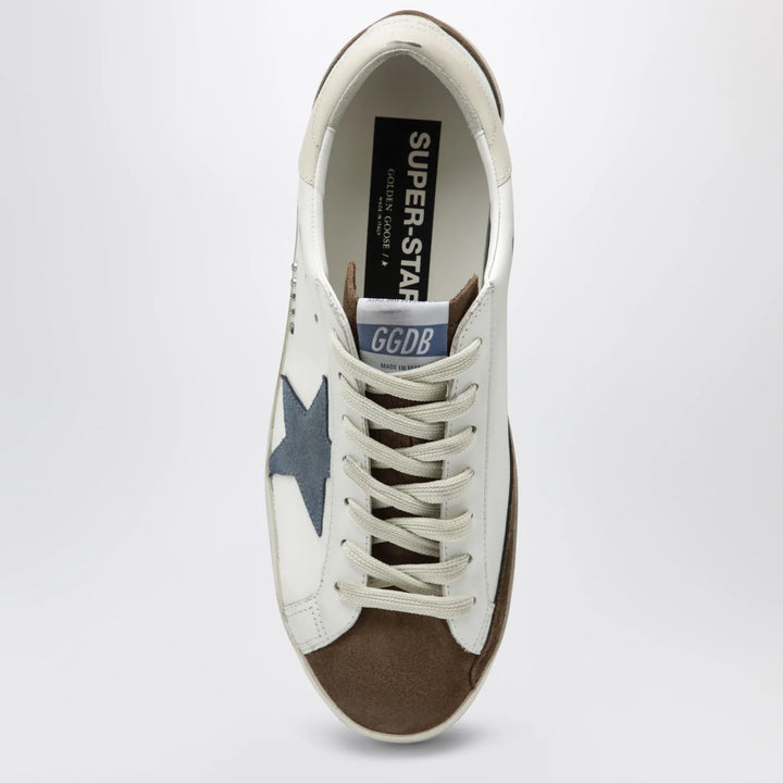 Golden Goose - Golden Goose Super-Star sneakers in white/brown/denim blue/cream Brand Apparel &amp; Accessories > Shoes