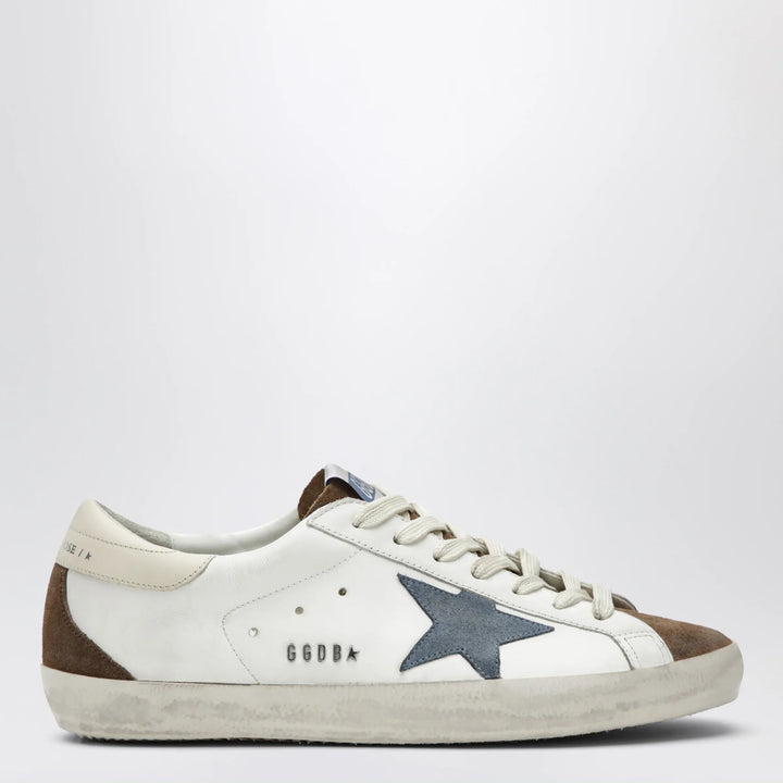 Golden Goose - Golden Goose Super-Star sneakers in white/brown/denim blue/cream Brand Apparel &amp; Accessories > Shoes