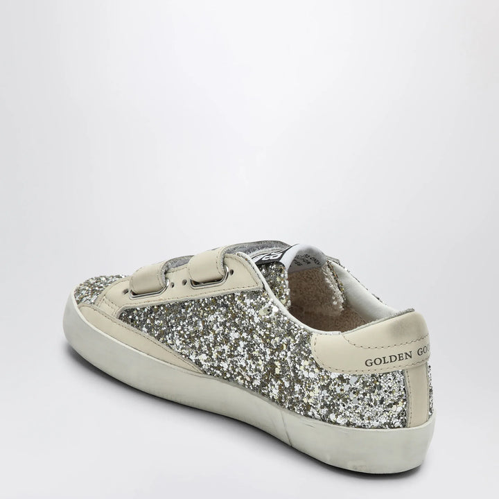 Golden Goose - Old School sneaker in platinum/cream glitter Brand Apparel &amp; Accessories > Shoes
