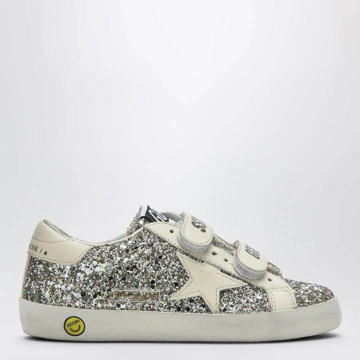 Golden Goose - Old School sneaker in platinum/cream glitter Brand Apparel &amp; Accessories > Shoes