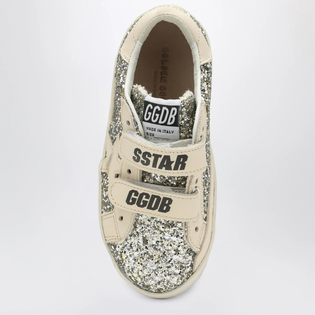 Golden Goose - Old School Sneakers in platinum/cream glitter Brand Apparel &amp; Accessories > Shoes