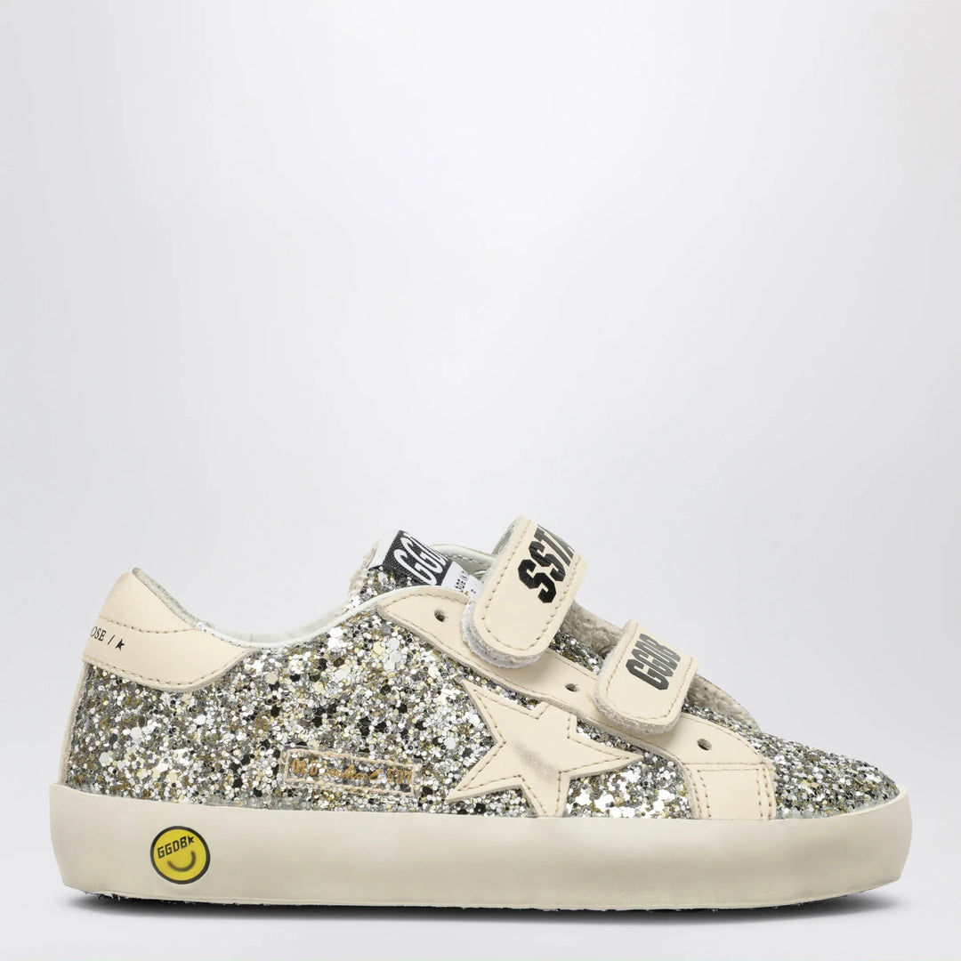 Golden Goose - Old School Sneakers in platinum/cream glitter Brand Apparel &amp; Accessories > Shoes