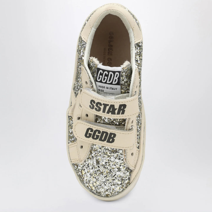 Golden Goose - Old School Sneakers in platinum/cream glitter Brand Apparel &amp; Accessories > Shoes